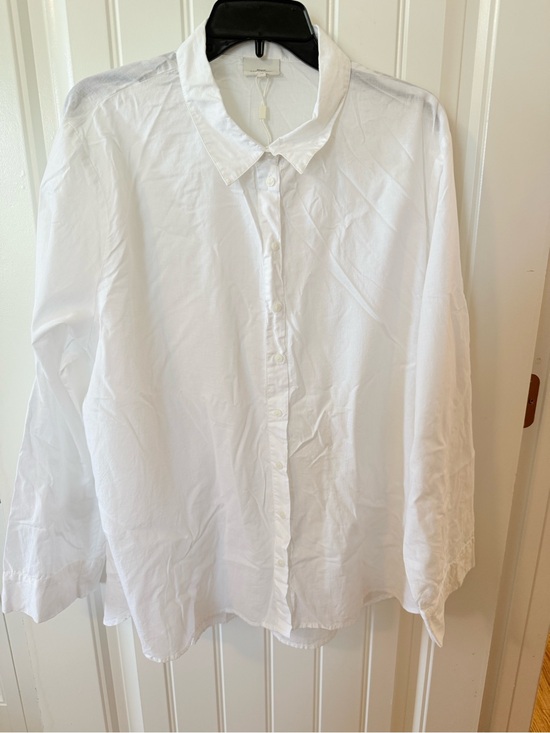 Carmakoma Tops - Carmakoma Crisp White Collared Shirt